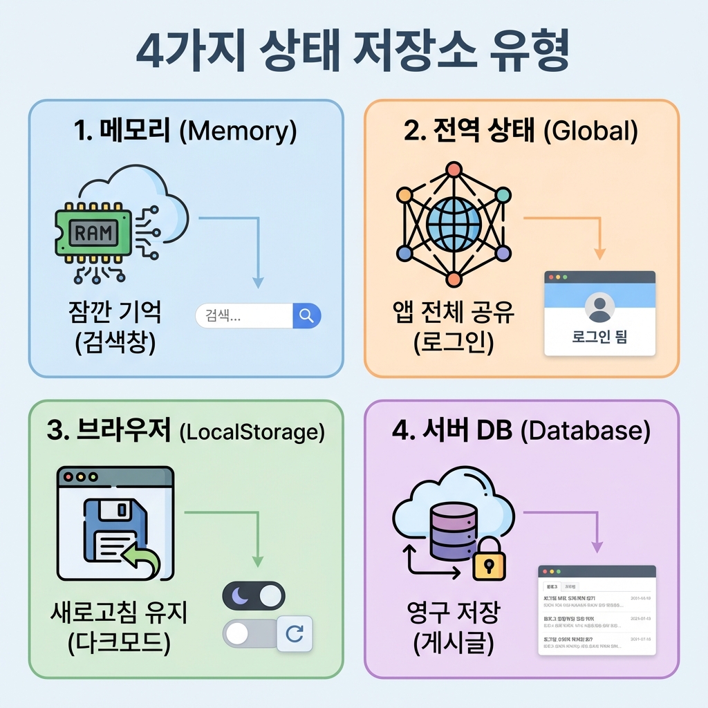 상태 저장소 4가지 유형