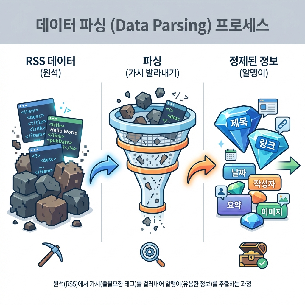 RSS 데이터 파싱 과정