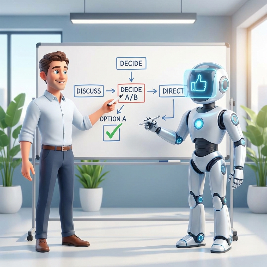 일방적 지시가 아닌, 토론하고 결정하고 지시하는 대화