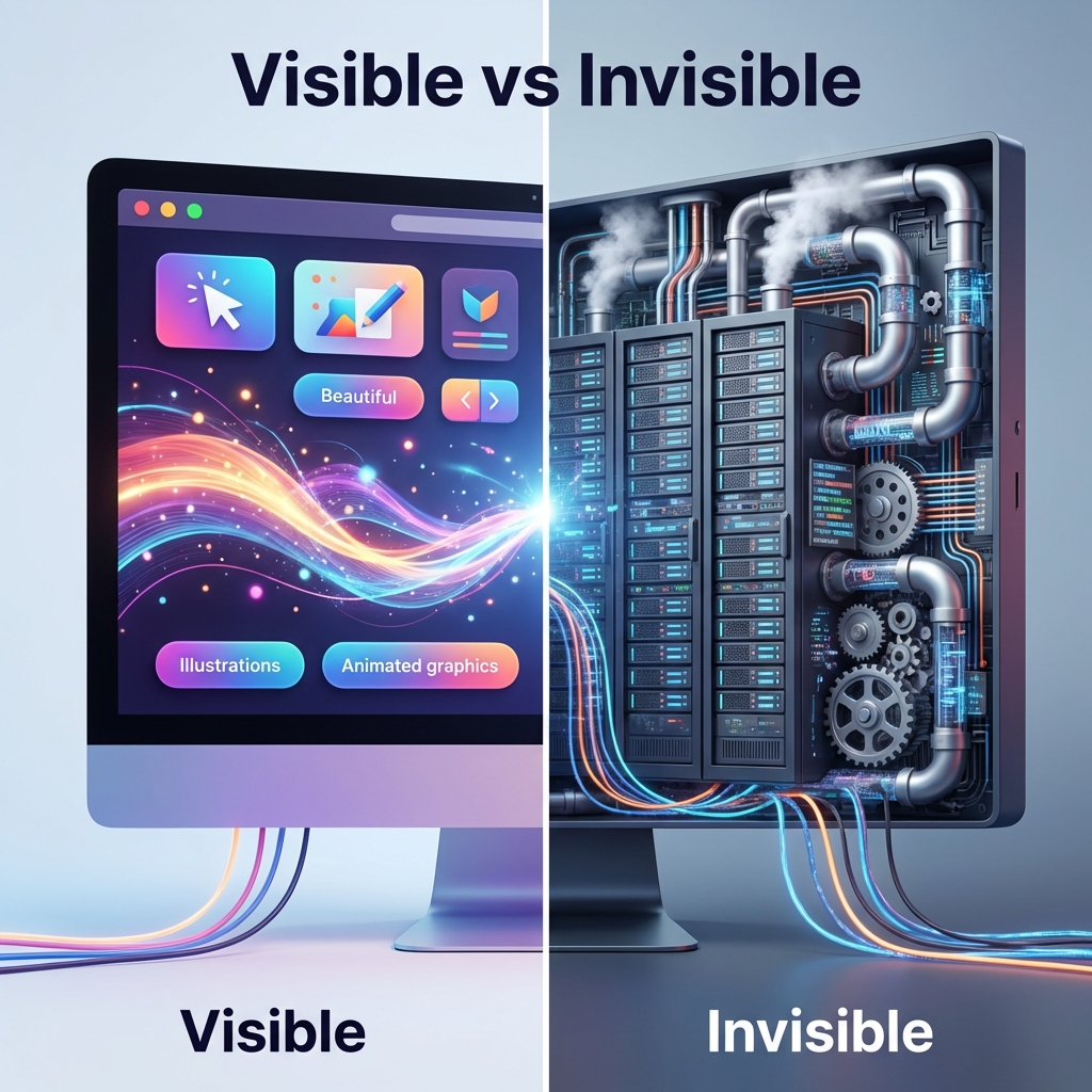 보이는 영역(프론트엔드) vs 처리하는 영역(백엔드)